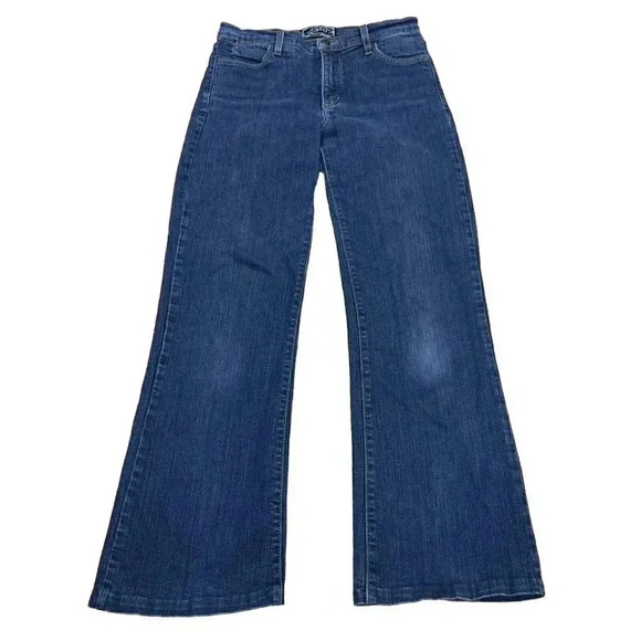 NYDJ Straight Leg Womens Mid Rise Dark Wash Jeans Size 4 - Picture 1 of 14